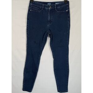 J. Jill Denim Premium-Flex High-Rise Leggings Dark Wash Skinny Jeans Size 8